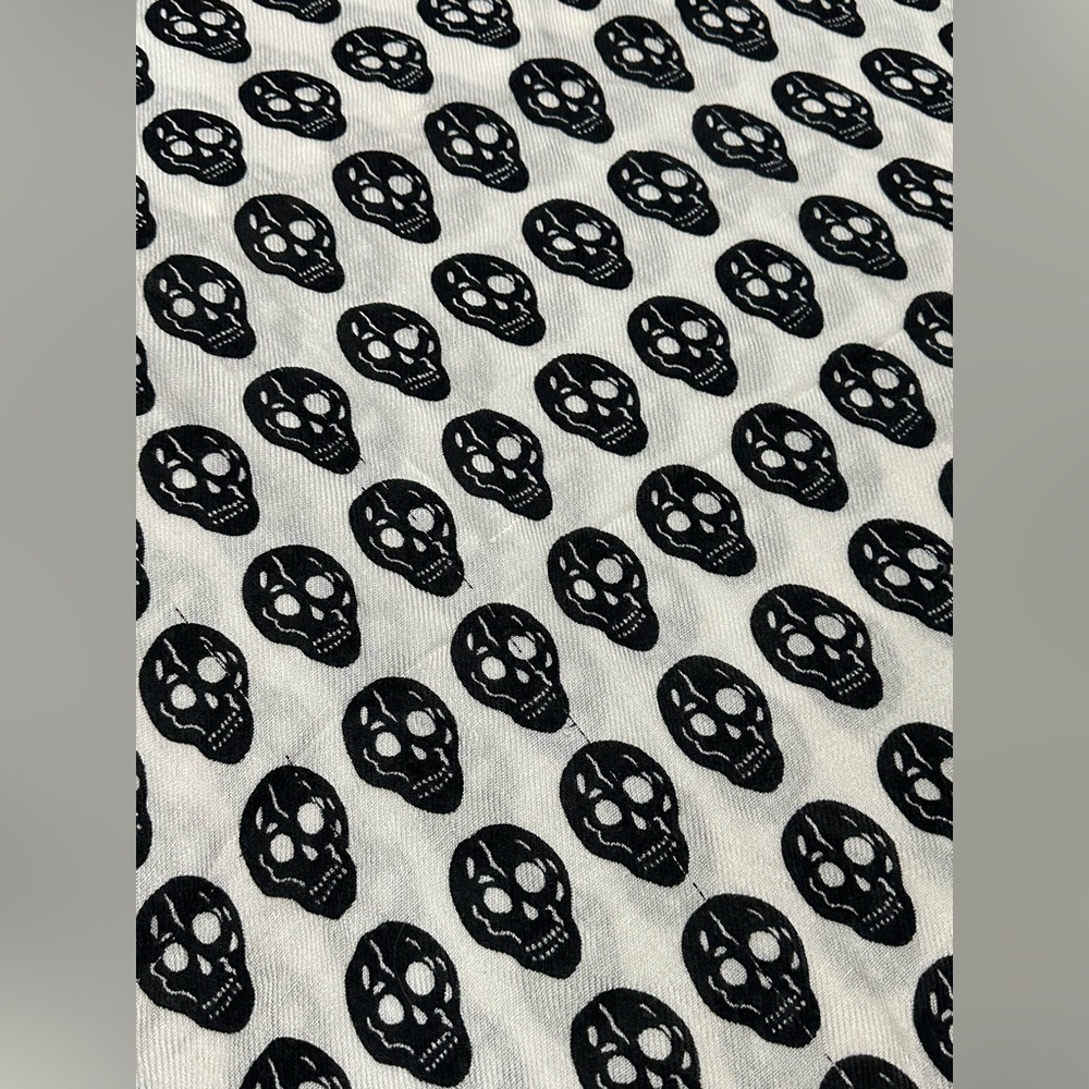 White Skull Pattern Scarf Wrap - image 2